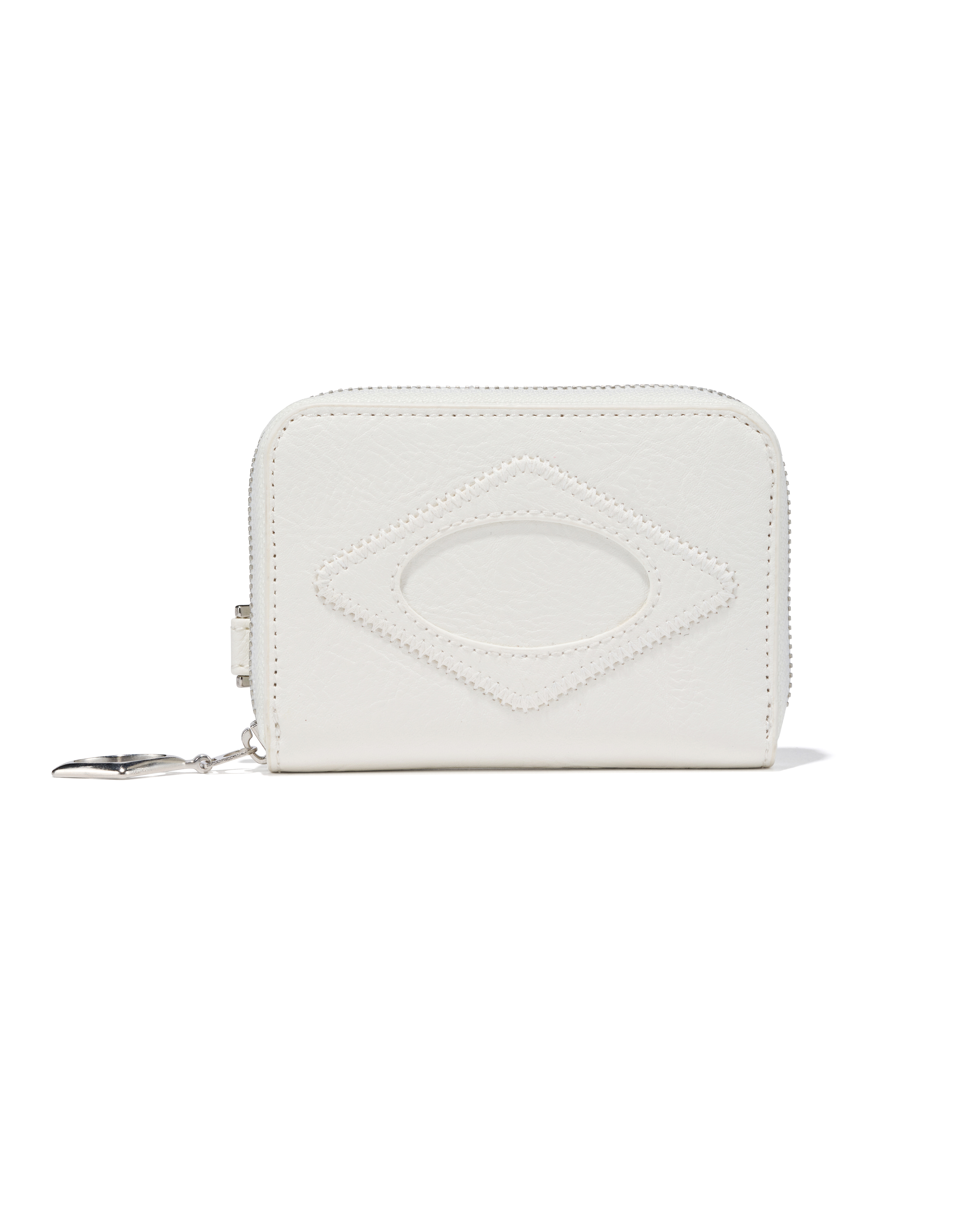 【MISCHIEF】 RHOMBUS ZIP-AROUND WALLET : WHITE