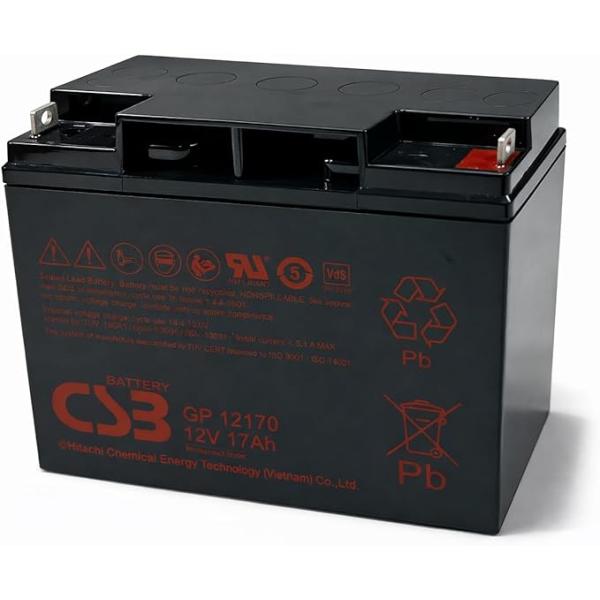 G&Yu GP12170 B1端子 小型制御弁式鉛蓄電池 12V 17Ah 密閉型 VRLA UPS・無停電電源装置 通信機器 防災設備 制御盤用電源