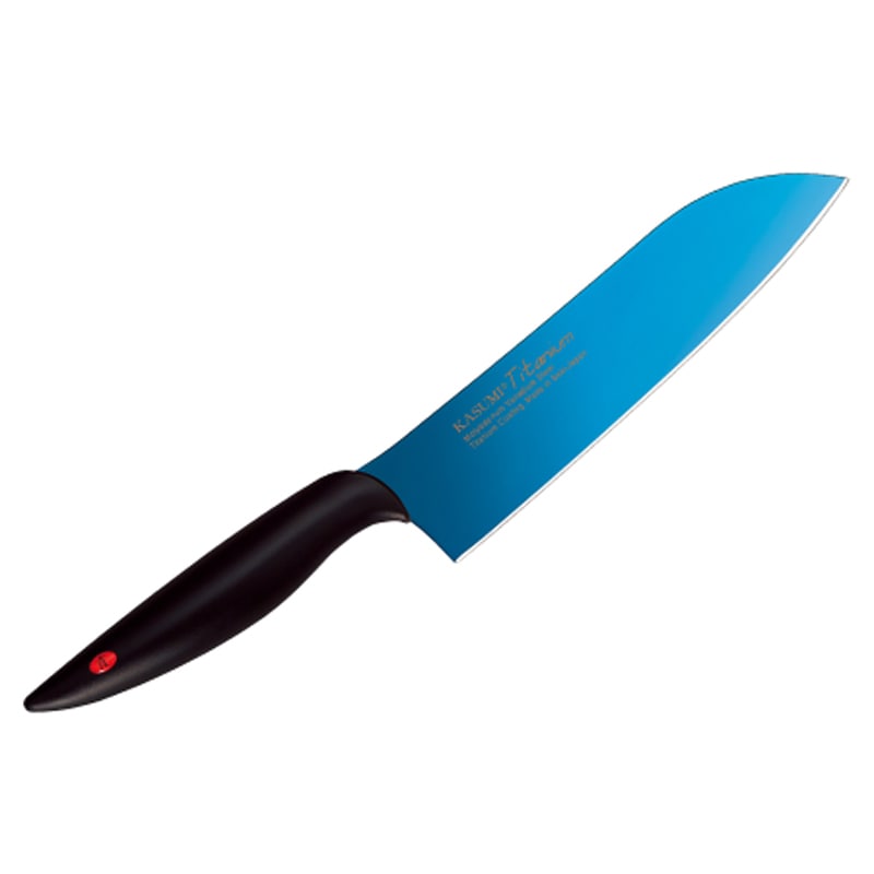 スミカマ SUMIKAMA 霞KASUMI 三徳包丁 チタンコーティング ブルー 22018/B