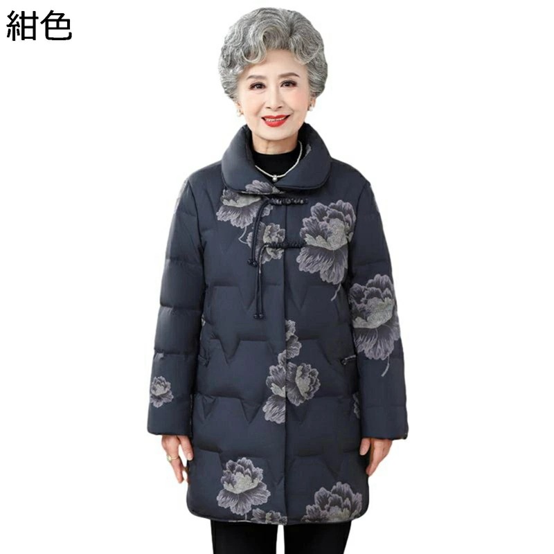 レディースアウタージャケット レディース プリント コットン入れ 花 花柄 綿服 長袖 婦人服 シニアアウター 中高年 60代 70代 80代 敬老のプレゼント 秋冬 アウター 柔らかい お洒落 流行