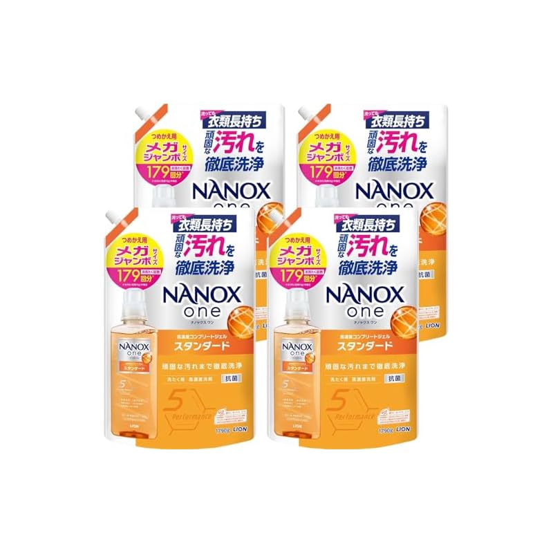 ＮＡＮＯＸ ｏｎｅ スタンダード 詰替メガジャンボ1790g×4個 シトラスソープ 頑固な汚れまで徹底洗浄 洗濯洗剤 色変化防止 抗菌 ウイルス除去 洗濯槽のニオイ抑制
