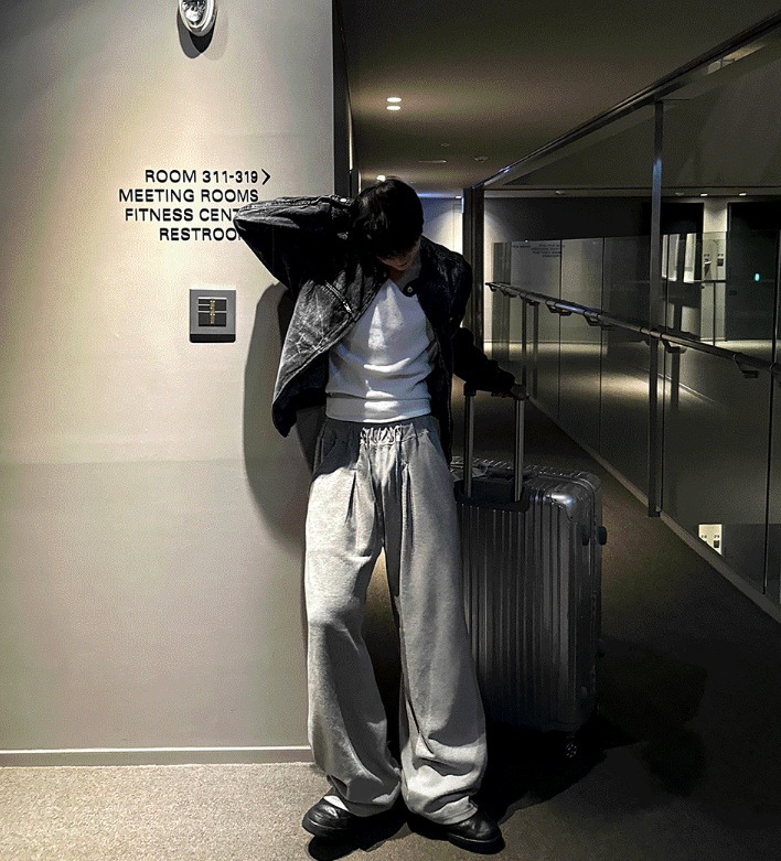 [COSYHARU公式]Washing Denim Biker Jacket