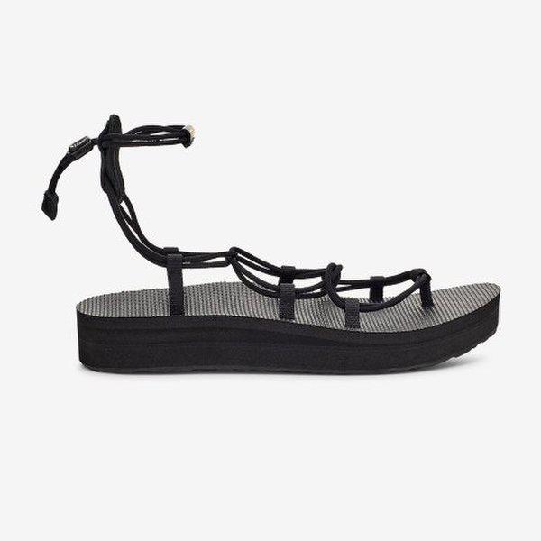 [-TEVA] 女性 4cm ヒール レースアップ サンダル Midform Infinity STVF2417890-BLK