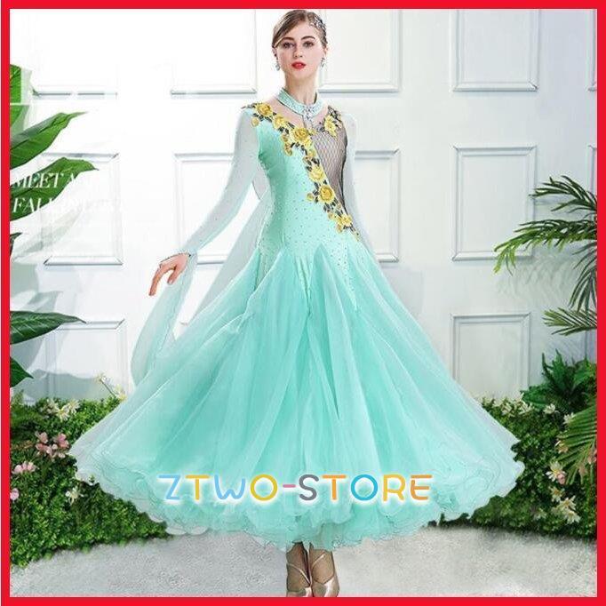 新しい子供用ダンスウェア 社交ダンスドレス モダンダンス ロング丈ワンピース 長袖 レッスン着 ラテンダンス フラメンコ ルンバ サンバ ワルツ専用ドレス スタンダード 競技用演出服 2枚購入で222 8,572円