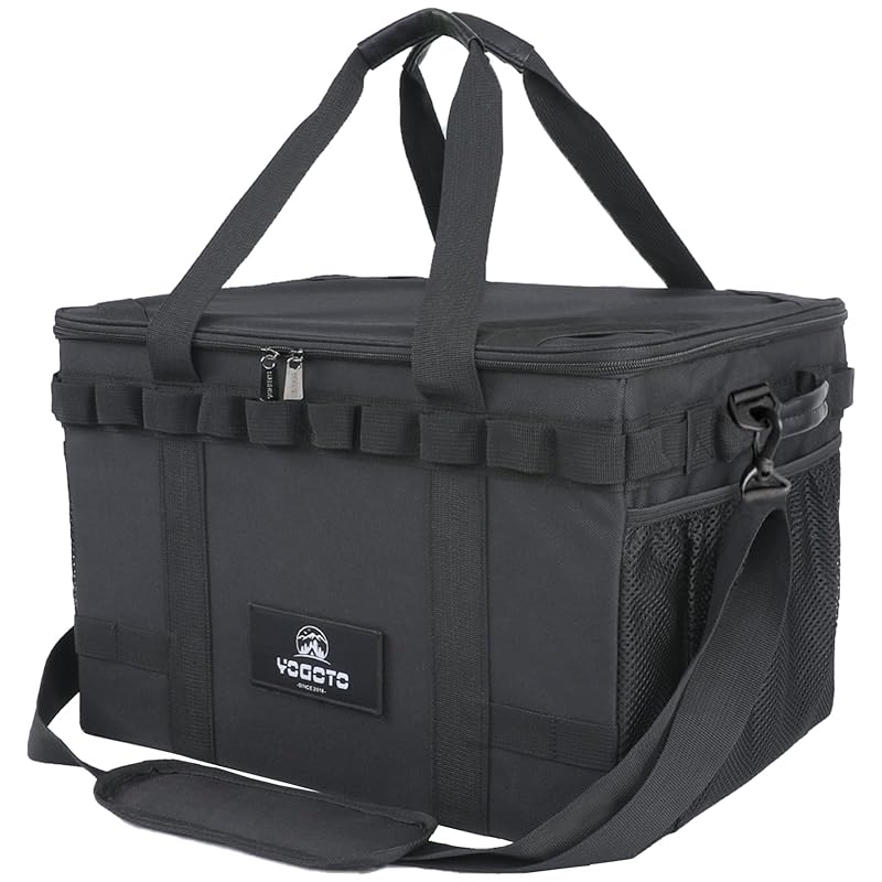 YOGOTO 収納ボックス アウトドア キャンプ ギアボックス コンテナ 36L/60L トランク収納 大容量 深型 車載収納 ソロキャンプ用 ギアケース 底面防水 仕切り付き 大きいサイズ 折り畳み 5,714円
