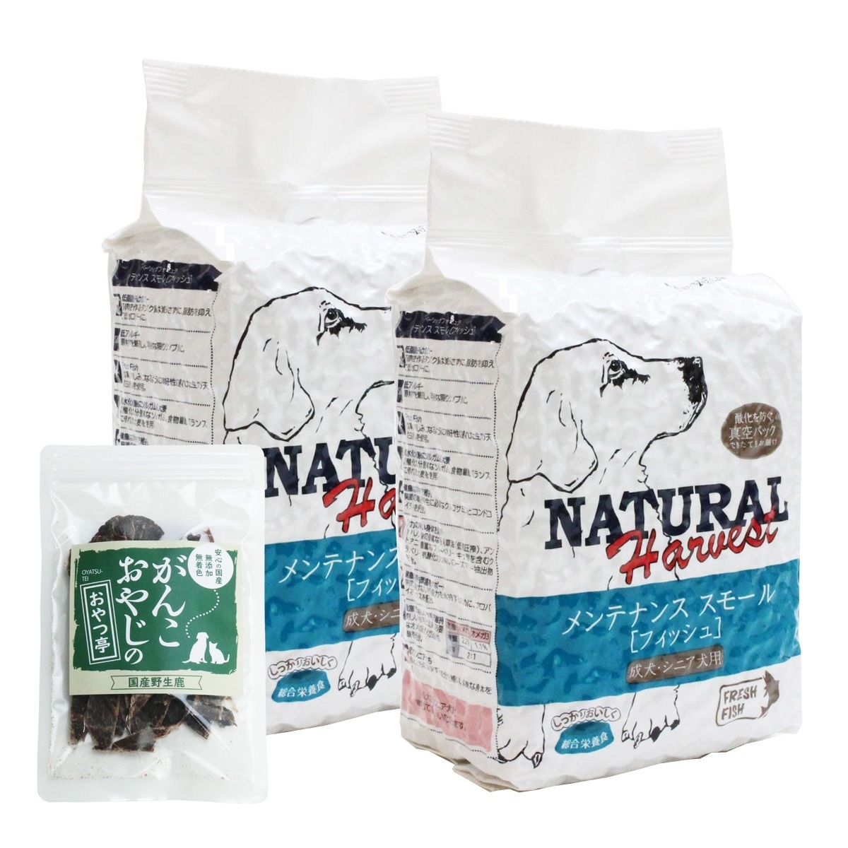 ベーシックフォーミュラ メンテナンススモール フィッシュ1.59kg2袋 【国産鹿肉ジャーキー(お試しサイズ)付き】