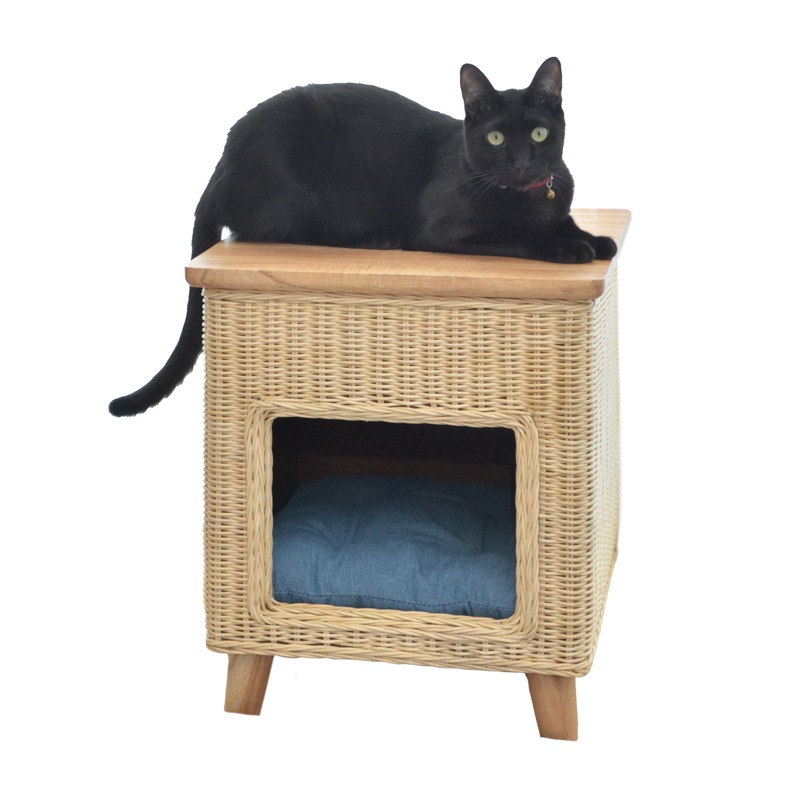 ペットハウス キャットハウス ハウス ねこ 犬 室内用 四角形 座布団 椅子 腰掛け ねこ用ベッド