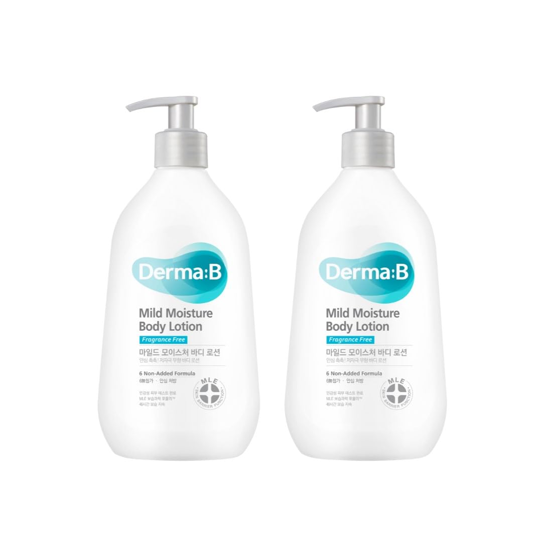 【2個セット】ダーマB マイルドモイスチャーボディローション400ml ×2個 無香料 保湿 乾燥 敏感肌 無香性 うるおい 低刺激 パラベンフリー