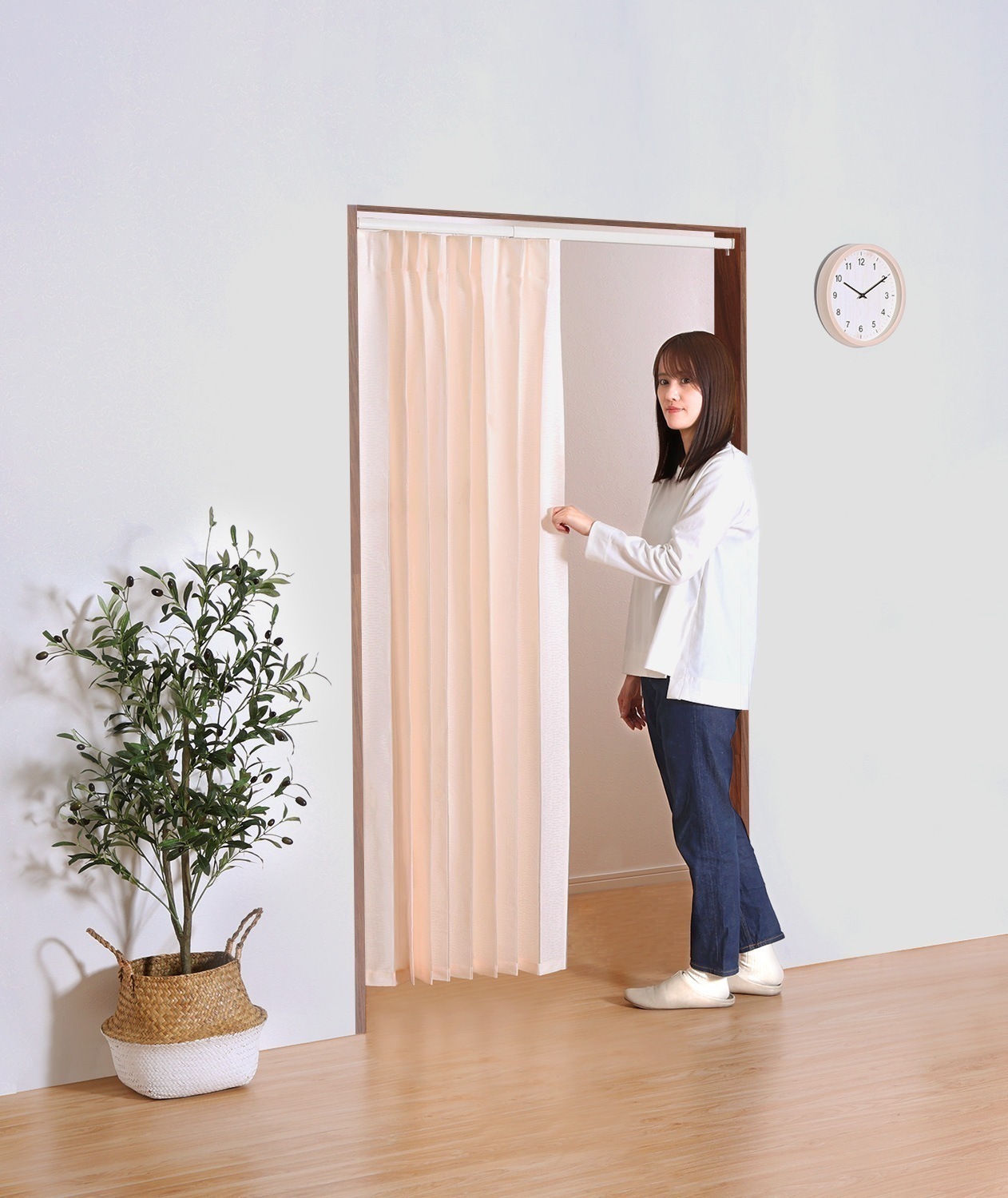 アコーディオンドア 突っ張り パネルドア 賃貸対応 おしゃれ つっぱり カーテン 100×174cm