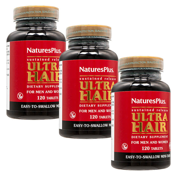 ウルトラヘア 120錠 3本セット 男女兼用 海外発送 ヤマト国際便：日時指定不可