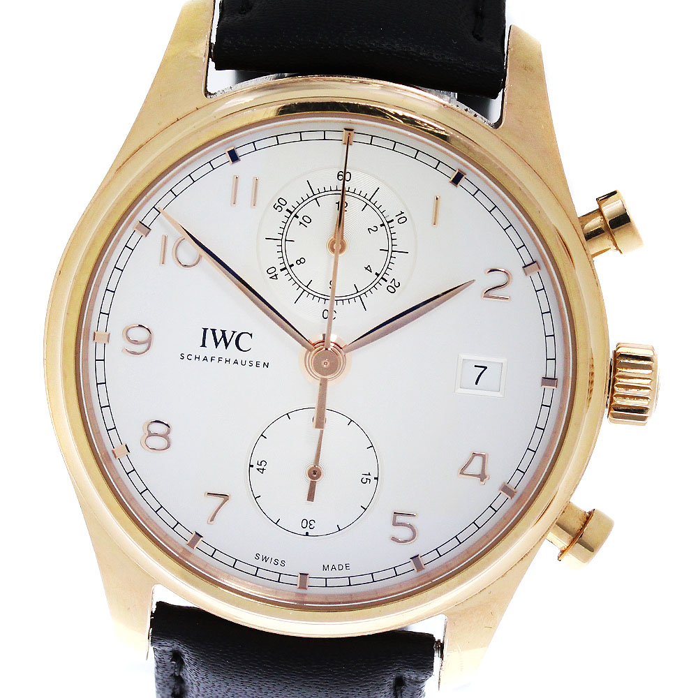IWC SCHAFFHAUSEN IW390301 ポルトギーゼ K18PG クロノグラフ 自動巻き メンズ _794923【中古】