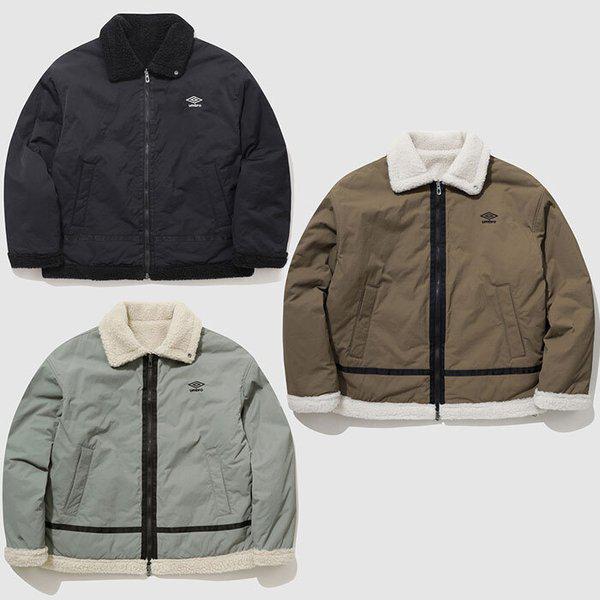 リバーシブルフリースウーブン両面ムートンジャケット UP421CPJN2