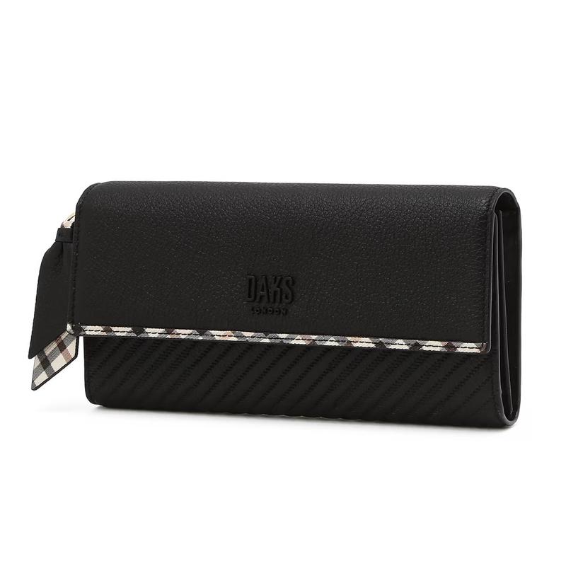 DCWA6E221BK [BUCKINGHAM] バッキンガム ブラック ロゴ装飾 牛革 長財布