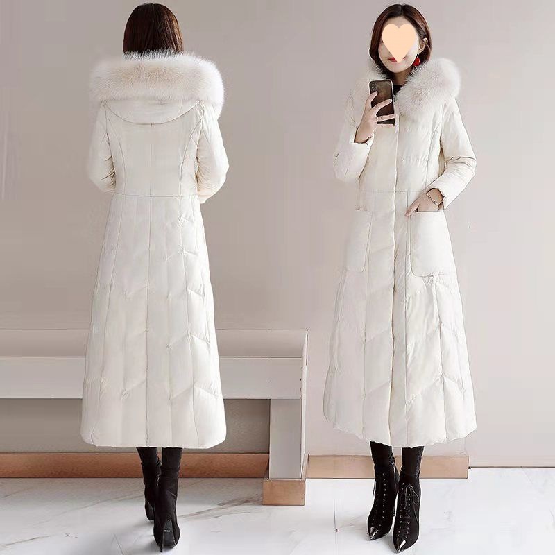 秋冬 ダウンコート レディース ロング ダウンジャケット ダウンジャケット ダウンコート カジュアル 暖かい 厚手 ファー付き アウター 防風 防寒