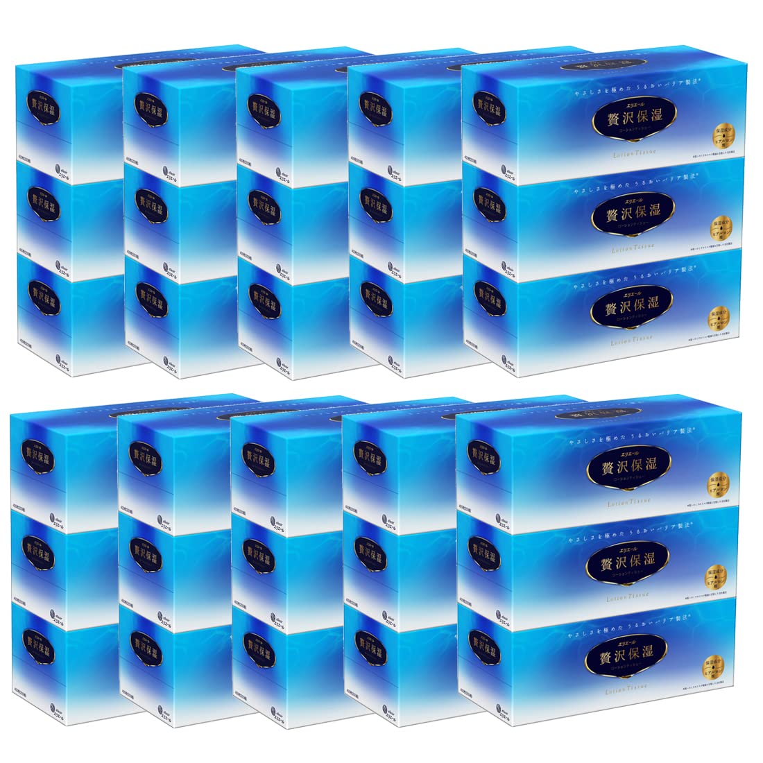 エリエール ティッシュ 保湿 200組×30箱(3箱×10パック) パルプ100% 贅沢保湿 【ケース販売】