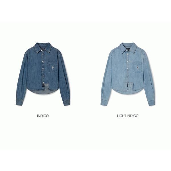 WHOAU スティーブ デニム クロップ シャツ WHYJG2334FSG