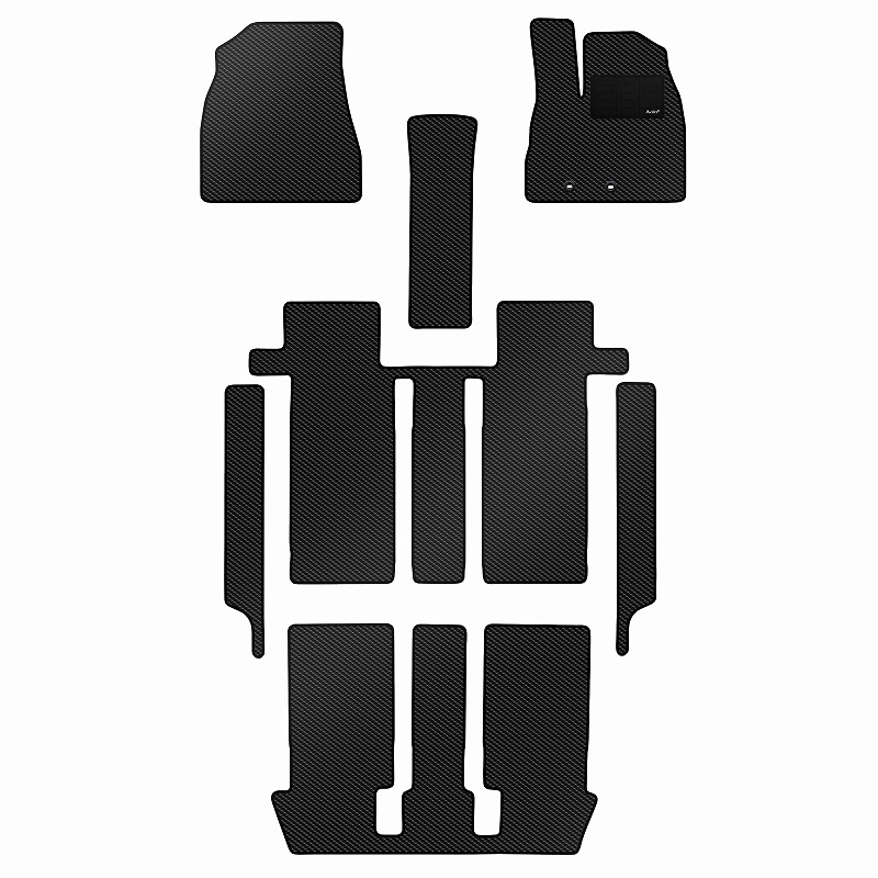 [防水マット]トヨタ ノア ヴォクシー エスクァイア 80系 フロアマット + ステップマット [カーボン柄]