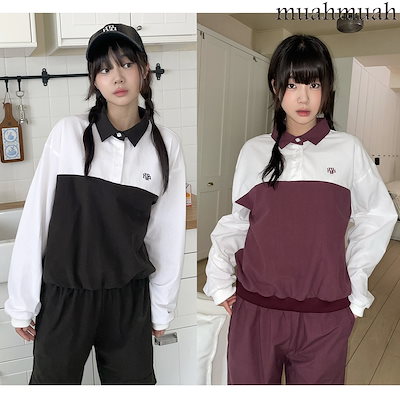 [muahmuah]LOGO PIGMENT COLORING アノラック★新作・24AW★ Qoo10] muahmuah LOGO PIGMENT COLORIN : レディース服