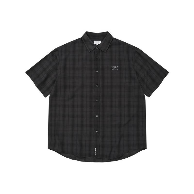 ワッキー・ウィリー WACKY WILLY シアーチェック半袖シャツ グレー WA2602SS14GR 350663