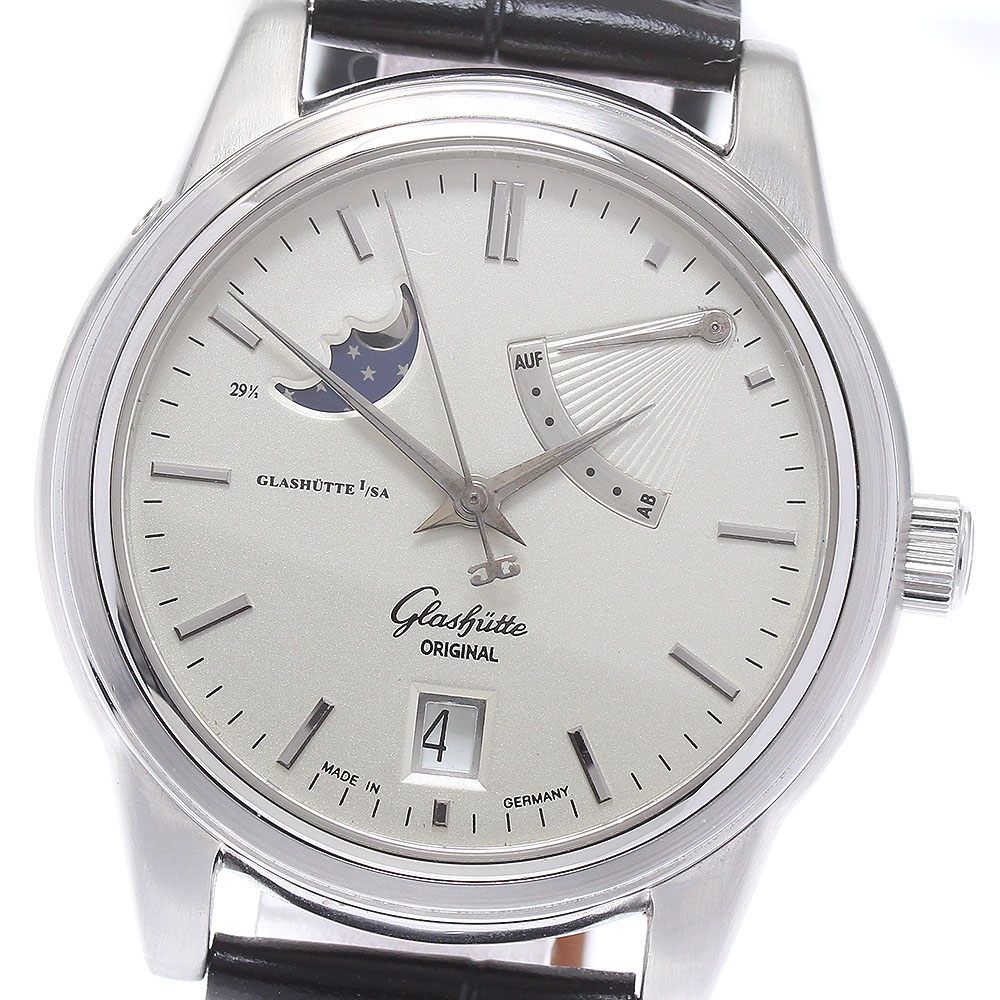 グラスヒュッテ・オリジナル GLASHUTTE ORIGINAL 39.44.04.12.04 セネタ パワーリザーブ 自動巻き メンズ _871561【中古】
