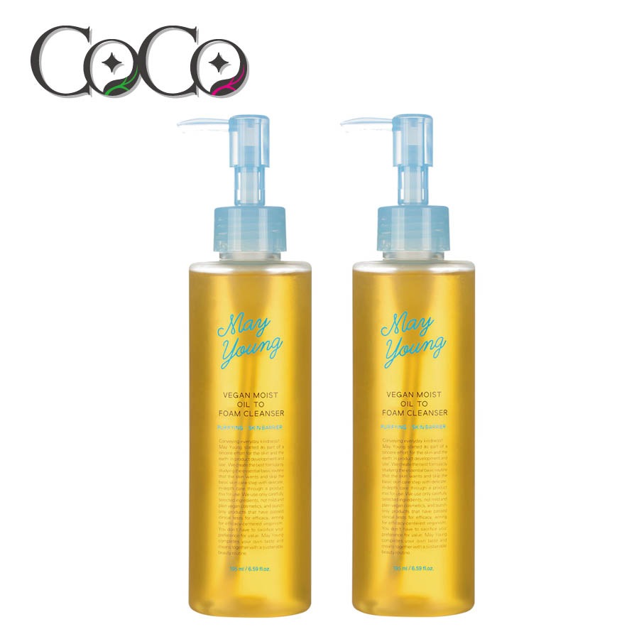 【正規品】[1+1]ビーガンモイストクレンジングオイルツーフォームクレンザー 195ml