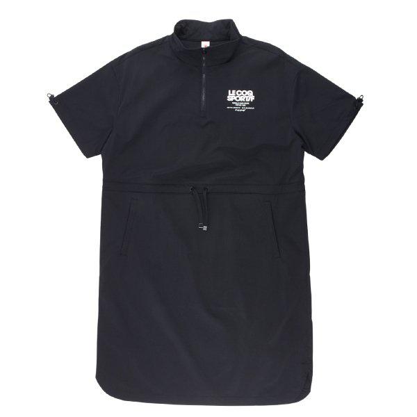 ウィメンズ ストレッチ ウーブン ルーズフィット ワンピース QQ122OOP29 BLK