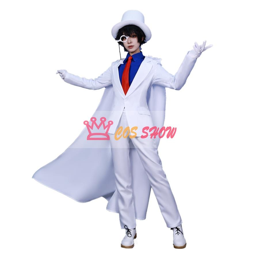2025新品販売 名探偵コナン 怪盗キッド 大人用 子供用 コスプレ衣装 黒羽快斗 制服 メガネセット ハロウィン パーティー 変装 仮装 学園祭 演劇服装