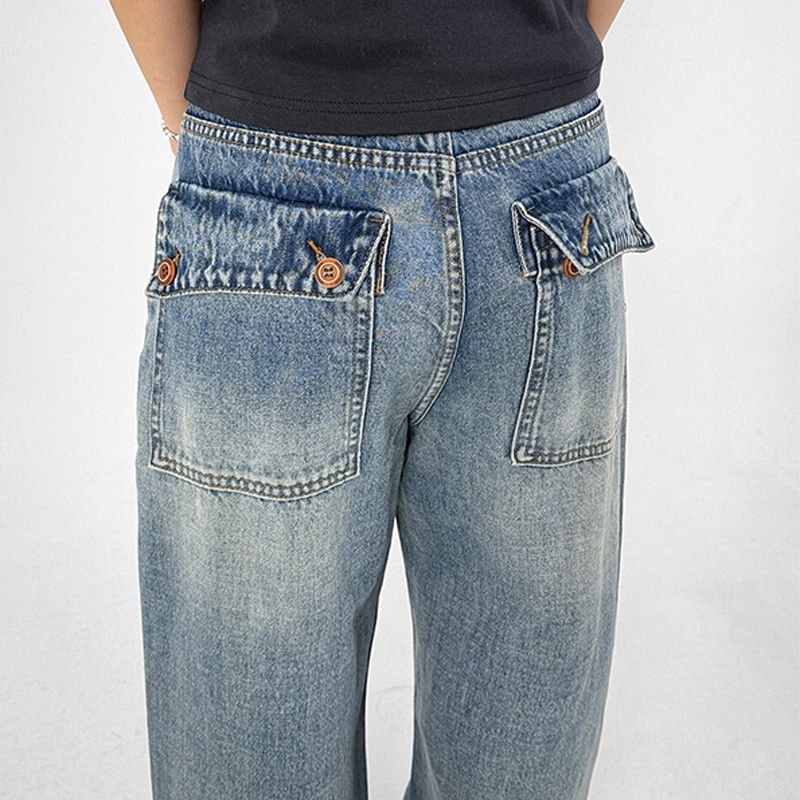 トゥルディ ポケット ワイドジーンズ（2color）