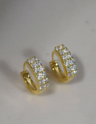 14k post エルコ ワンタッチリングピアス