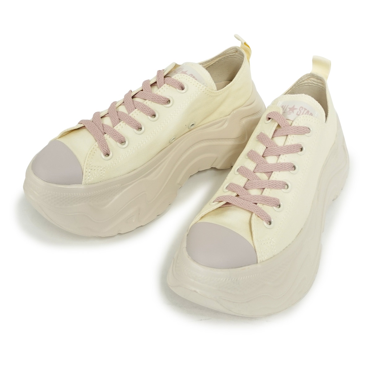 スニーカー レディース 厚底 ローカット オールスター シティハイク OX クリーム/ダスティーピンク ALL STAR CITYHIKE OX