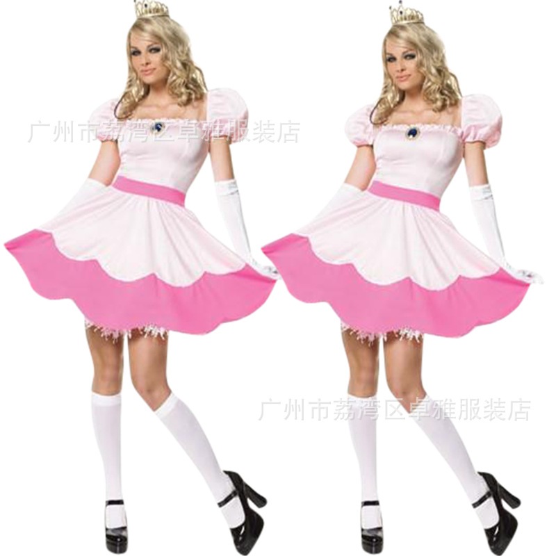 ハロウィンコスチューム ピンクプリンセスドレス スーパー プリンセス マスカレードパーティー コスプレ衣装