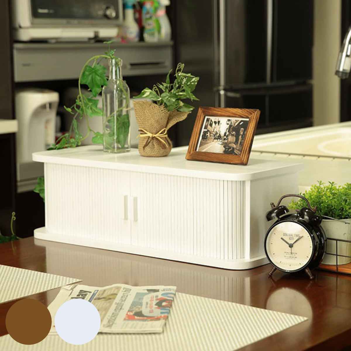 カウンター上収納 ジャバラ式キッチンカウンター上収納庫 幅60cm 調味料ラック キッチン収納 スパイスラック カウンター収納 調味料入れ 調味料収納ラック 収納 棚 収納ラック 小物入れ