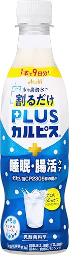PLUSカルピス 睡眠・腸活ケア 370ml×24本[機能性表示食品] [睡眠の質を高める/腸内環境を整えるのに役立つ] [ガセリ菌CP2305株] [常温保存可能] [アサヒ飲料][希釈用]
