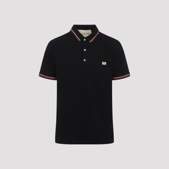VALENTINO GARAVANI Men Polo Shirts 8V3MH01KAQJ 0NO NERO
