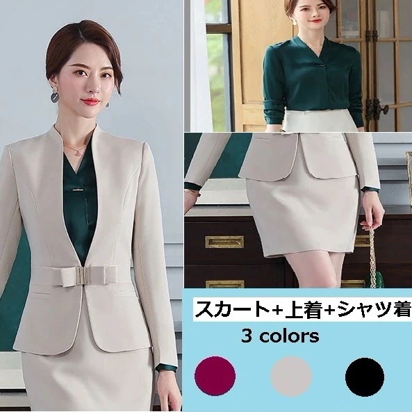 スーツセットアップ三点セット$$入学式卒業式卒園式ママスーツスーツセットアップ　レディース韓国ファッション30%までに制限