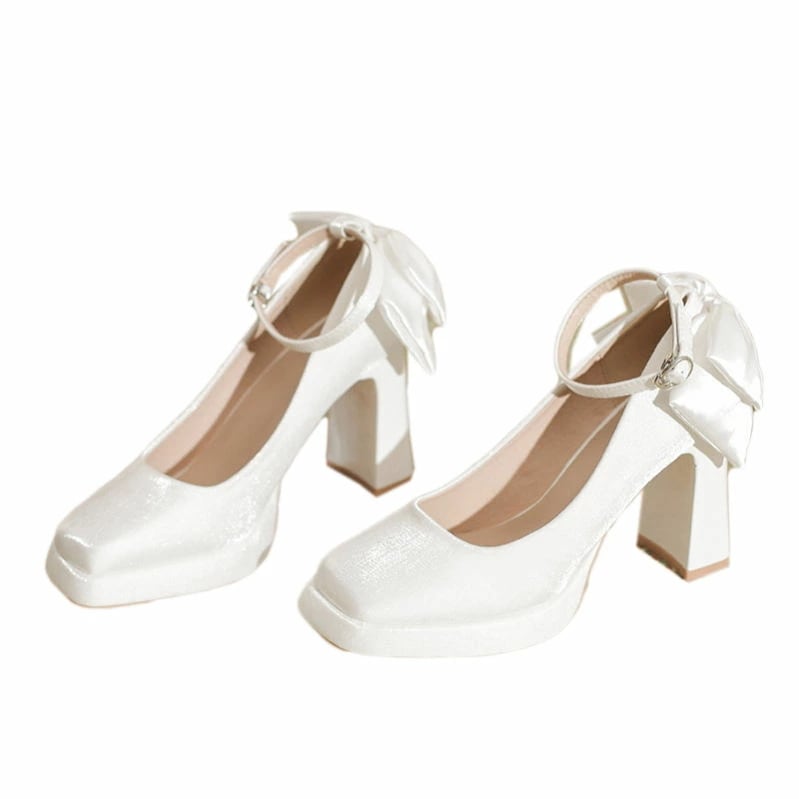 1000円OFFクーポン パンプス キャバ 美脚 ハイヒールパンプス 厚底 レディース 靴 パンプス 厚底 走れる ドレスシューズ 可愛い リボン付き 結婚式 二次会 パーティー ウェディングシューズ