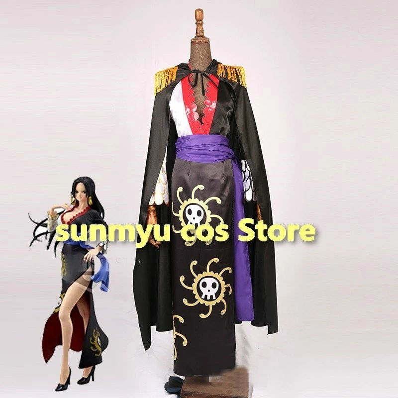 ワンピース ボア・ハンコック マント付き 黒色 コスプレ衣装 　サイズオーダー可能 10,529円