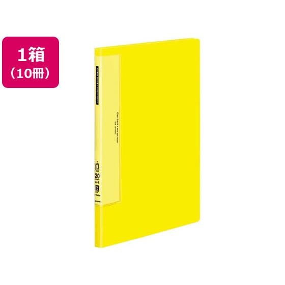 クリヤーブック ウェーブカット固定式A4タテ 20ポケット 黄 10冊 コクヨ ﾗ-T560Y
