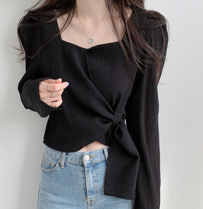 トップス デート モテアイテム シャツ ブラウス 長袖 リボン 可愛い きれいめ 上品 おしゃれ かっこいい 可愛い ラブリー キュート ガーリー クール モード系 セクシー エレガント