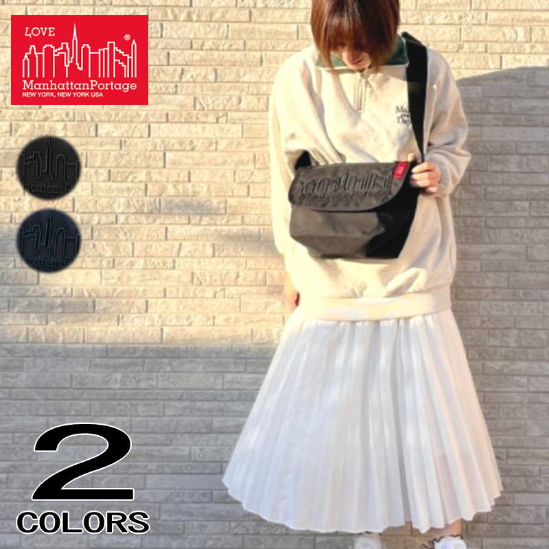 正規品 Nylon Messenger Bag Jr SM 3D Embroidery 2018 1605-JR-3EMB-18 ブラック ダークネイビー