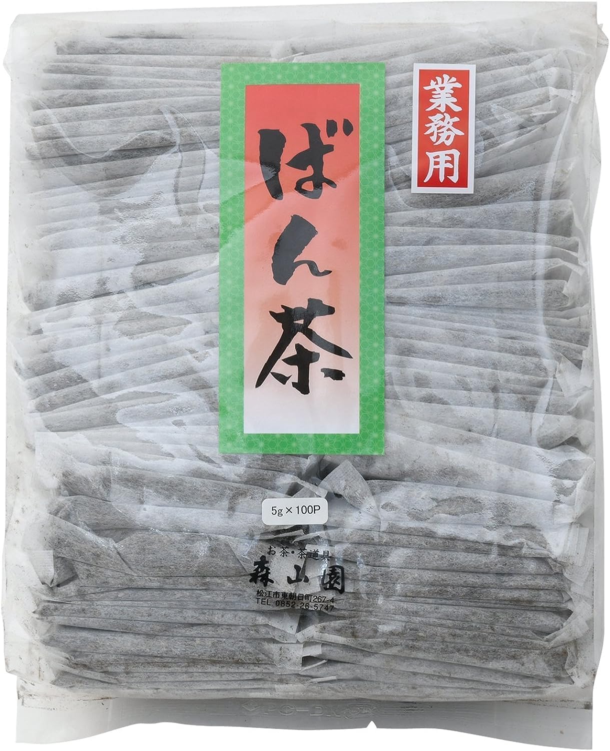 森山園 業務用 番茶 ティーバッグ(ひも無し) 5g×100P×3
