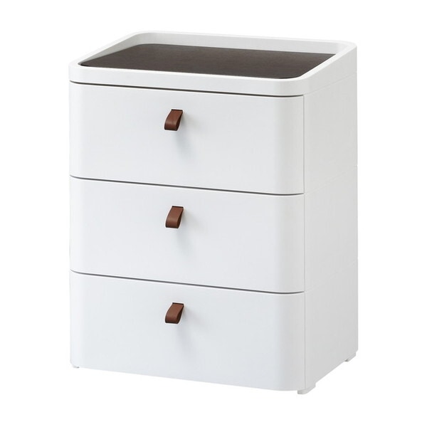 SANKA ロイヤルドロアー 543 WH/DBR 収納ケース 3段 (幅54cm) メーカー直送