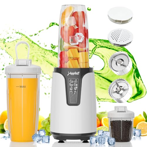 【2024年新機種】Happilaff ミキサー ジューサー 氷も砕ける スムージー 850Ｗハイパワー コーヒーミル 一台多役 ミルミキサー ブレンダー 11in1