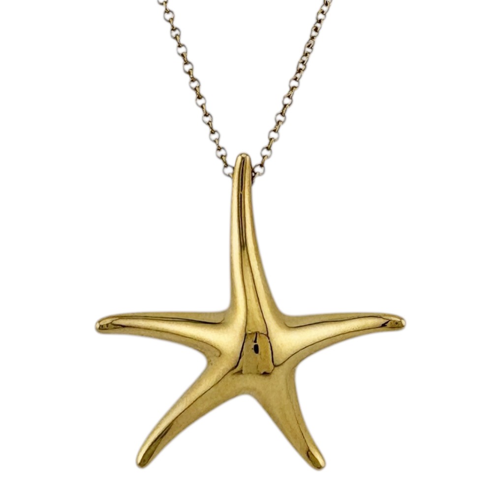 ティファニー スターフィッシュ ネックレス 18金 K18イエローゴールド TIFFANY&Co. 中古 美品