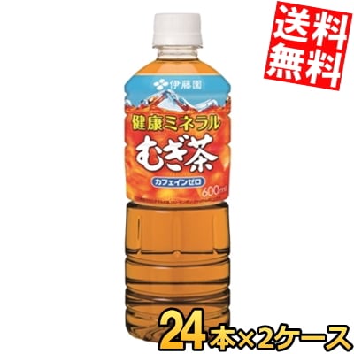 期間限定品 伊 藤 園 健康ミネラルむぎ茶 600mlペットボトル 48本(24本×2ケース) ミネラル麦茶 お茶