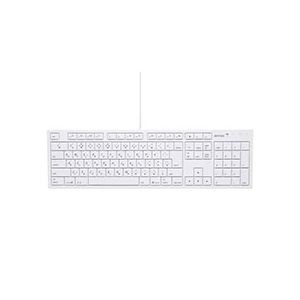 (まとめ) バッファロー USB接続 有線キーボードMacモデル ホワイト BSKBM01WH 1台 5セット