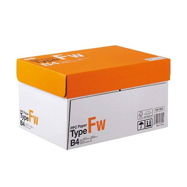 （まとめ） TANOSEE PPC PaperType FW B4 1箱（2500枚:500枚5冊） 5セット