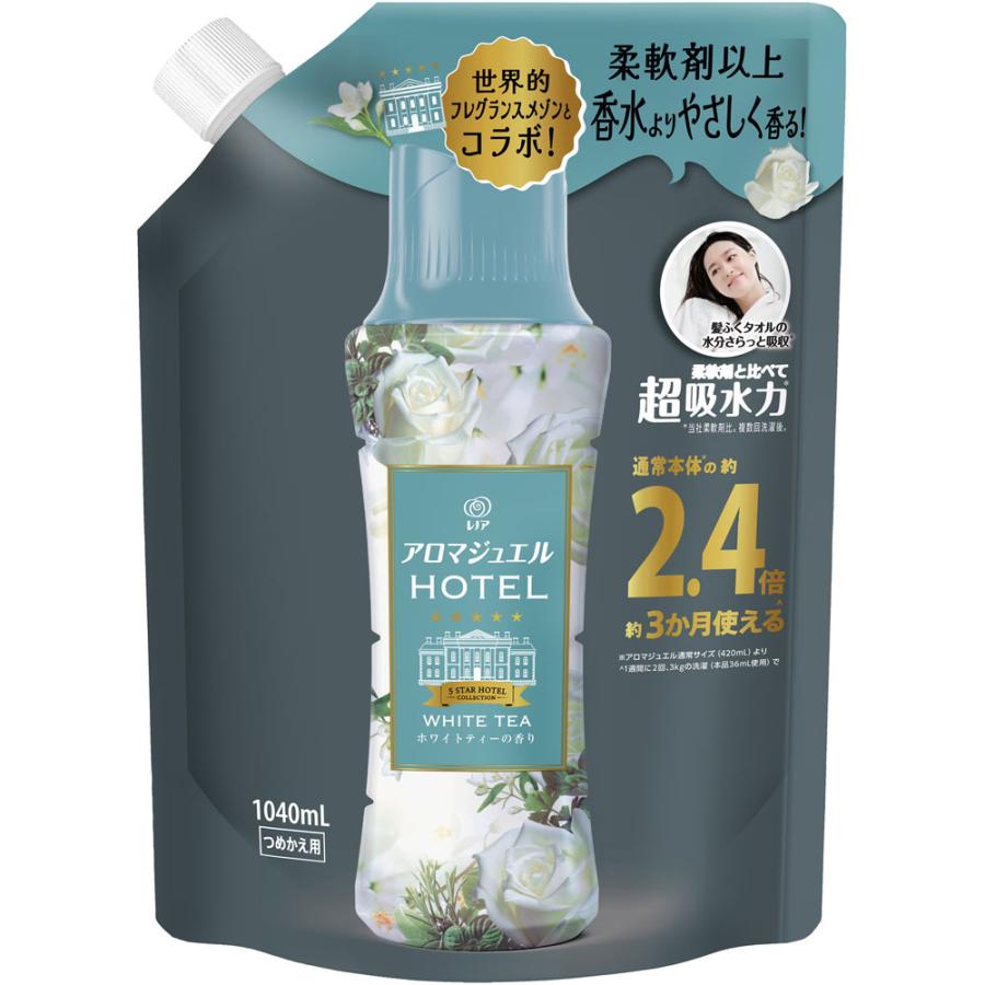 【5個セット】レノアアロマジュエル ホワイトティーの香り つめかえ用特大サイズ 1040mL　5個セット