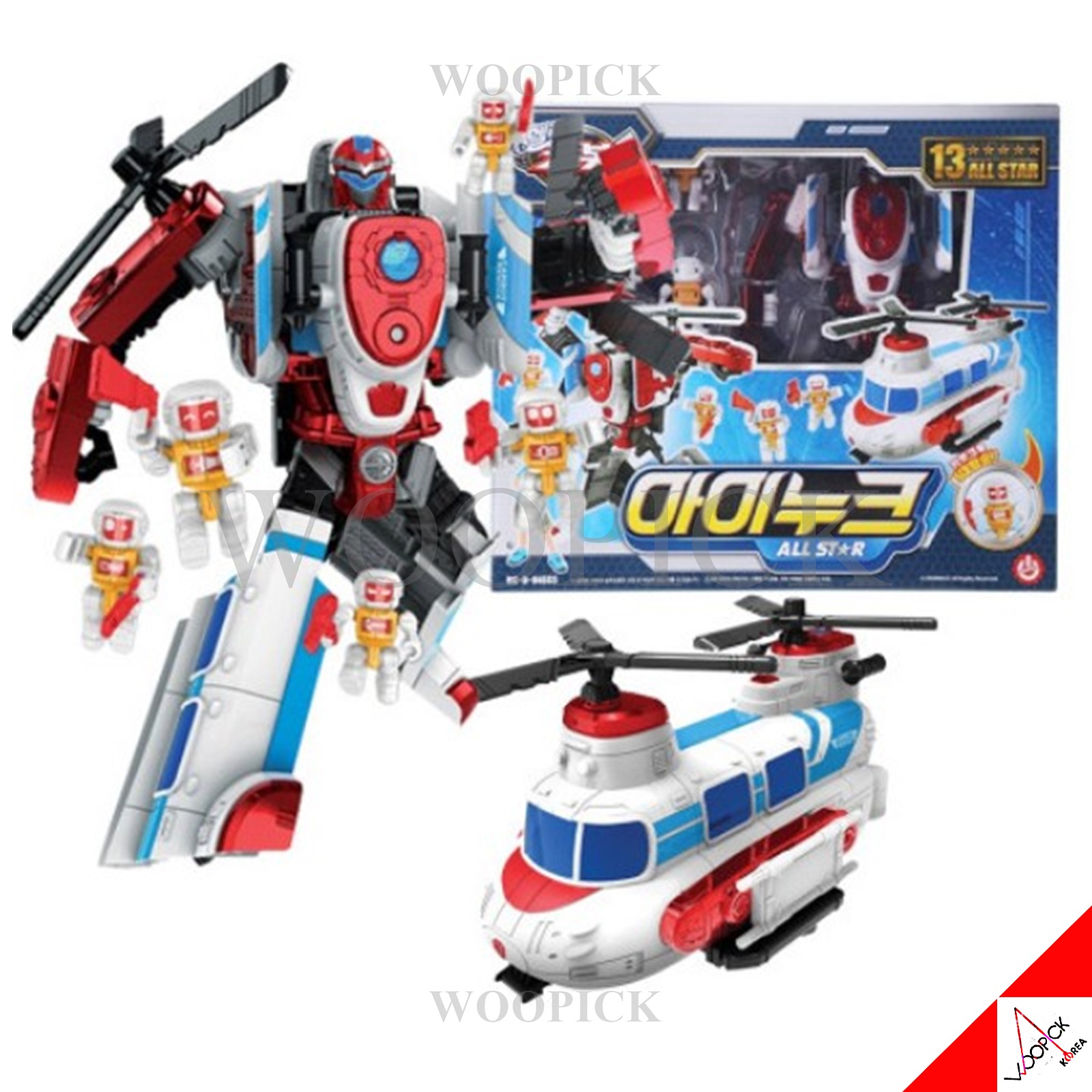 ハローカーボット/2024バージョン/ニュー/アイヌーク/オールスター/ヘリコプター変身/5-クルー/クルー搭乗/ロボット/変身/変身ロボット/INUKE/正品