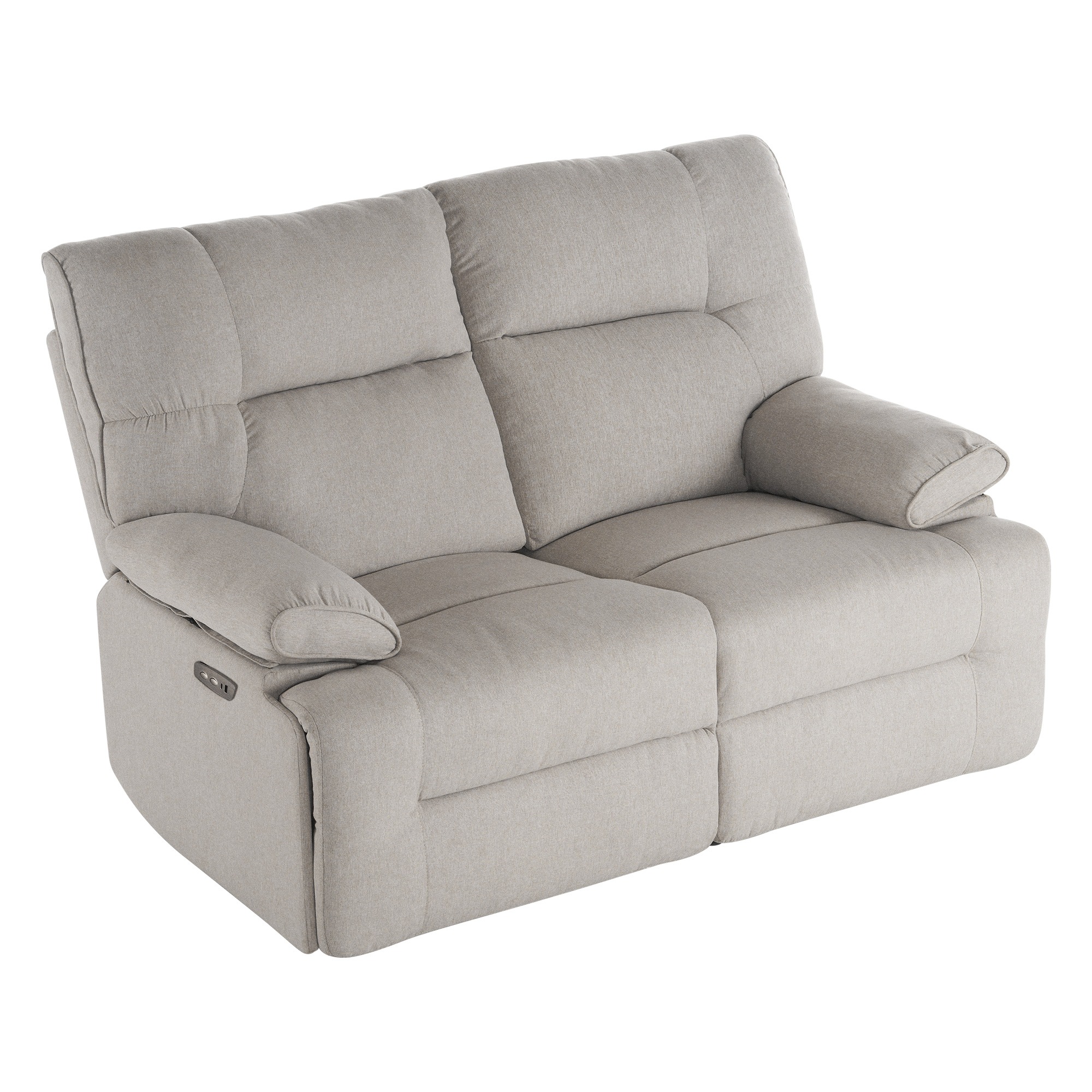 【元SKU：N508P255171】リクライニングチェア リクライニングソファ 2人掛け ファブリック 電動 リクライニング 左右独立調節150 オットマン一体型 パーソナルチェアー 電動ソファ